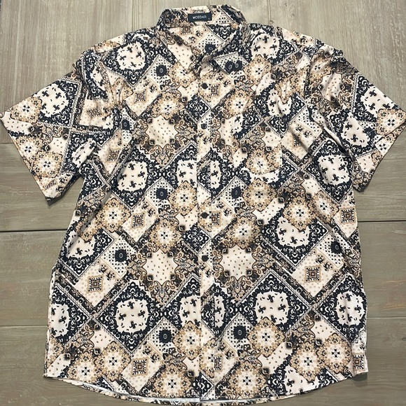 Bandana Print Button Down Shirt - Picture 1 of 2